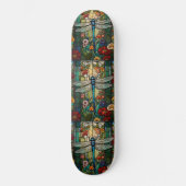 Dragonfly art painting botanical boho chic forest skateboard (Vorderseite)