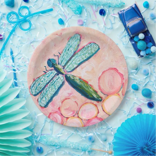 Dragonfly Art Pappteller (Party)