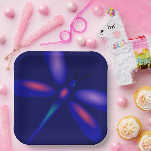 Dragonfly Art Pappteller (Party)