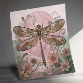 Dragonfly Art Print, Boho Wall Decke, Poster
