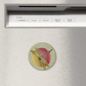 Dragonfly Art Round Magnet (In Situ (Geschirrspüler))