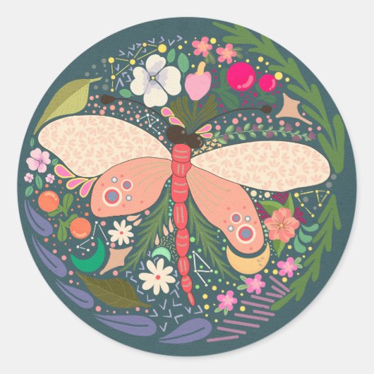 DRAGONFLY ART STICKERS DECES (Vorderseite)