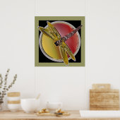 Dragonfly Art Symbols Dragonflies Poster (Küche)