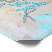 Dragonfly Art - Zitat zu Life Works | Poster (Ecke)