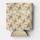 Dragonfly Artistic Gold Design Muster Dosenkühler (Vorderseite)