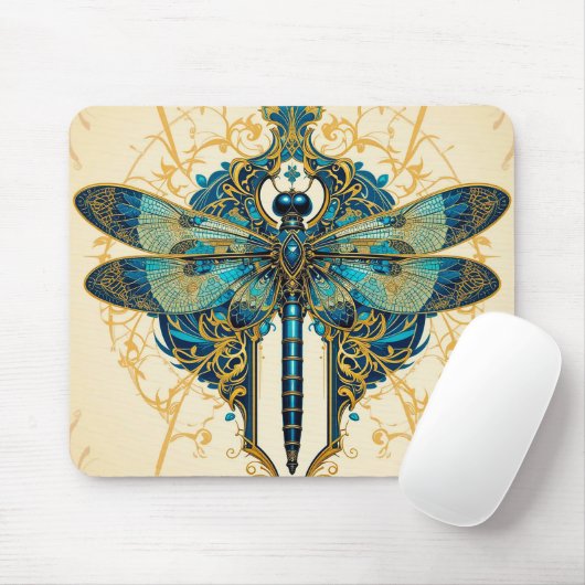 Dragonfly-Artwork Mousepad (Mit Mouse)