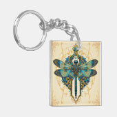 Dragonfly-Artwork Schlüsselanhänger (Vorderseite links)