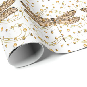 Dragonfly auf Amber Stones Geschenkpapier