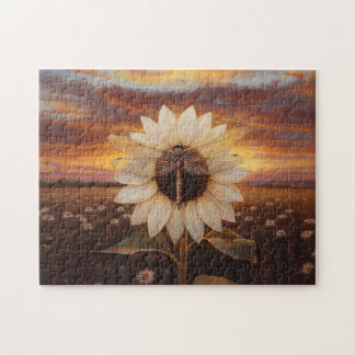Dragonfly auf der Blume von Dusk Art Puzzle