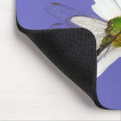 Dragonfly auf der White Daisy Mousepad (Ecke)