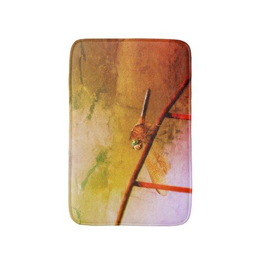 Dragonfly auf Drahtzaun Abstrakt erschüttert Badematte (Vorderseite Vertikal)