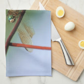 Dragonfly auf Drahtzaun Nah Geschirrtuch (Viertel Falte)