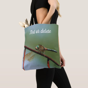 Dragonfly auf Drahtzaun Nah Personalisiert Tasche