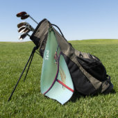 Dragonfly auf Drahtzaun Personalisiert Golfhandtuch (Gras)