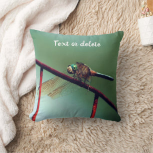Dragonfly auf Drahtzaun Personalisiert Kissen