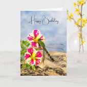 Dragonfly auf Petunia zum Geburtstag Karte (Gelbe Blume)