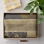 Dragonfly auf Vintagem botanischem Gold, Japanisch Seidenpapier (Geschenk)