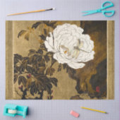 Dragonfly auf Vintagem botanischem Gold, Japanisch Seidenpapier (Basteln)