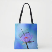 Dragonfly auf Wasser Lily All-Over Print Tasche (Vorderseite)