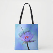 Dragonfly auf Water Lily All-over Print-Tasche Tasche (Vorderseite)