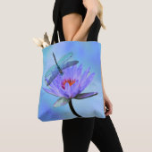 Dragonfly auf Water Lily All-over Print-Tasche Tasche (Von Nahem)