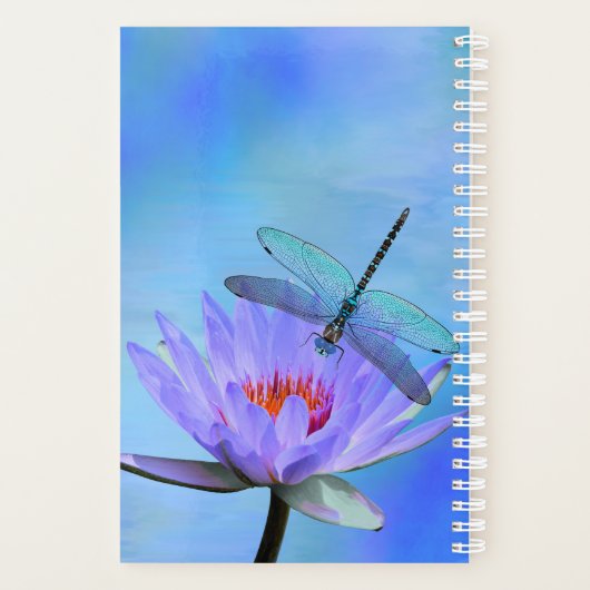 Dragonfly auf Water Lily Planner Planer (Rückseite)