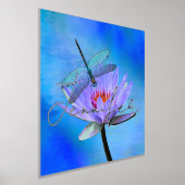 Dragonfly auf Water Lily w Foil Name Prints Foliendrucke (Ablage )