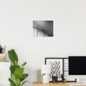 Dragonfly auf Zaun Schwarz-Weiß Poster (Heimbüro)