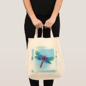 Dragonfly aus Hartglas (blau) Tragetasche (Vorderseite (Produkt))