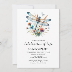 Dragonfly-Beerdigung feiert Leben Einladung