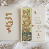 Dragonfly Belle Epoque Art Nouveau Wedding Einladung