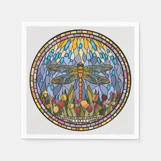 Dragonfly-beschichtetes Glas Serviette (Vorderseite)