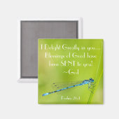 Dragonfly Bibel Vers Psalm 21:3 Magnet (Vorderseite/Rückseite)