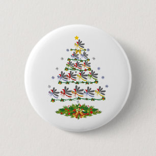 Dragonfly Bird Weihnachtsbaum Geschenk Weihnachten Button