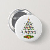 Dragonfly Bird Weihnachtsbaum Geschenk Weihnachten Button (Vorne & Hinten)