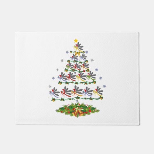 Dragonfly Bird Weihnachtsbaum Geschenk Weihnachten Fußmatte (Vorderseite)