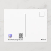 Dragonfly Blue Kaiser mit Border DIY Postkarte (Rückseite)