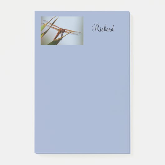 Dragonfly Blue Personalisiert Post It Notes 4x6 Post-it Klebezettel (Vorderseite)