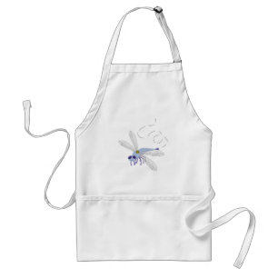 Dragonfly Blue Whimsical Cartoon Art Schürze