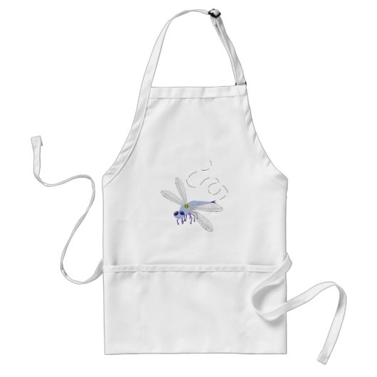 Dragonfly Blue Whimsical Cartoon Art Schürze (Vorne)