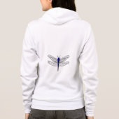 Dragonfly Blue Women's Fleece Raglan Zip Hoodie (Rückseite)