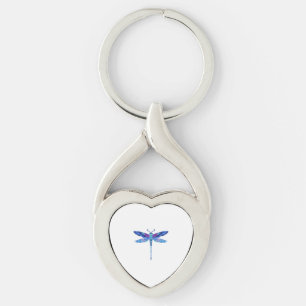 Dragonfly Blue zeichne niedliches Geschenk Schlüsselanhänger
