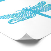 Dragonfly Blues Print Poster (Ecke)