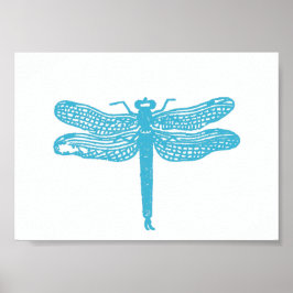 Dragonfly Blues Print Poster