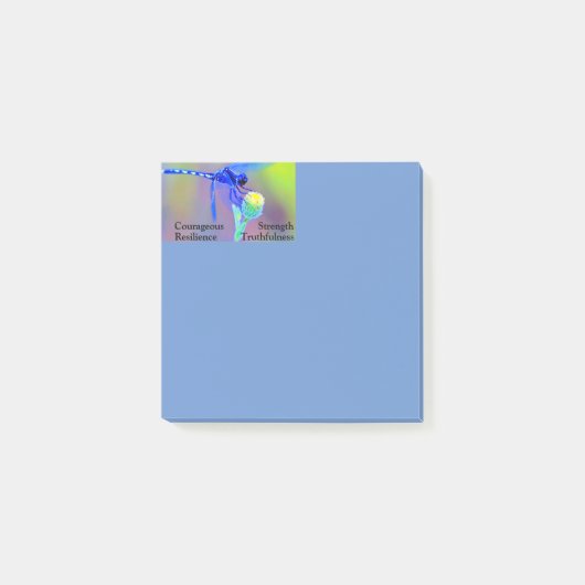 Dragonfly Blues Spirit Tracks 3x3 Post-it Klebezettel (Vorderseite)