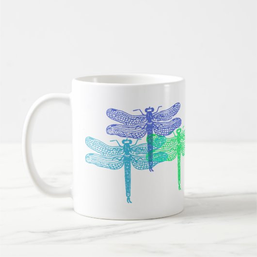 Dragonfly-Blues-Tasse Kaffeetasse (Links)