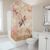 Dragonfly-Blüh-Duschvorhang Duschvorhang (Beispiel)