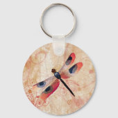 Dragonfly-Blüh-Schlüsselanhänger Schlüsselanhänger (Vorderseite)