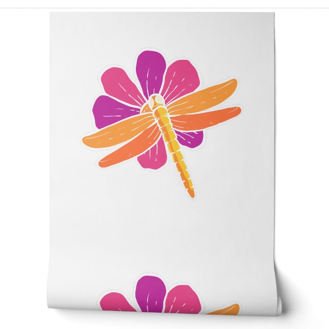 Dragonfly-Blume Botanist-Geschenk Tapete (Abrollen)