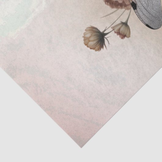 Dragonfly-Blume Seidenpapier (Detail)